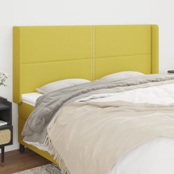 vidaXL Kopfteil mit Ohren Grün 163x16x118/128 cm Stoff