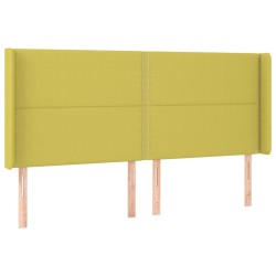 vidaXL Kopfteil mit Ohren Grün 163x16x118/128 cm Stoff