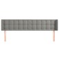 vidaXL Kopfteil mit Ohren Hellgrau 163x16x78/88 cm Samt vidaXL Kopfteil mit Ohren Hellgrau 163x16x78/88 cm Samt