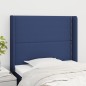 vidaXL Kopfteil mit Ohren Blau 103x16x118/128 cm Stoff vidaXL Kopfteil mit Ohren Blau 103x16x118/128 cm Stoff