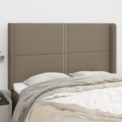 vidaXL Kopfteil mit Ohren Taupe 147x16x118/128 cm Stoff