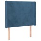 vidaXL Kopfteil mit Ohren Dunkelblau 103x16x118/128 cm Samt vidaXL Kopfteil mit Ohren Dunkelblau 103x16x118/128 cm Samt