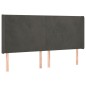 vidaXL Kopfteil mit Ohren Dunkelgrau 163x16x118/128 cm Samt vidaXL Kopfteil mit Ohren Dunkelgrau 163x16x118/128 cm Samt