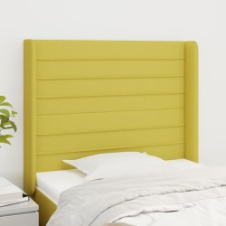 vidaXL Kopfteil mit Ohren Grün 83x16x118/128 cm Stoff