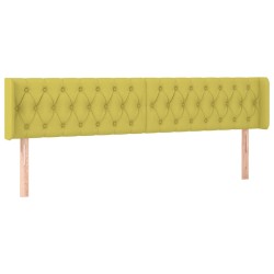 vidaXL Kopfteil mit Ohren Grün 203x16x78/88 cm Stoff