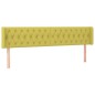 vidaXL Kopfteil mit Ohren Grün 203x16x78/88 cm Stoff vidaXL Kopfteil mit Ohren Grün 203x16x78/88 cm Stoff