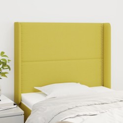 vidaXL Kopfteil mit Ohren Grün 93x16x118/128 cm Stoff