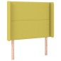 vidaXL Kopfteil mit Ohren Grün 93x16x118/128 cm Stoff