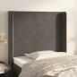 vidaXL Kopfteil mit Ohren Dunkelgrau 83x16x118/128 cm Samt vidaXL Kopfteil mit Ohren Dunkelgrau 83x16x118/128 cm Samt