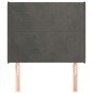 vidaXL Kopfteil mit Ohren Dunkelgrau 83x16x118/128 cm Samt vidaXL Kopfteil mit Ohren Dunkelgrau 83x16x118/128 cm Samt