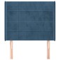 vidaXL Kopfteil mit Ohren Dunkelblau 103x16x118/128 cm Samt vidaXL Kopfteil mit Ohren Dunkelblau 103x16x118/128 cm Samt