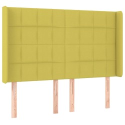 vidaXL Kopfteil mit Ohren Grün 147x16x118/128 cm Stoff