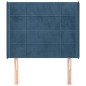 vidaXL Kopfteil mit Ohren Dunkelblau 93x16x118/128 cm Samt vidaXL Kopfteil mit Ohren Dunkelblau 93x16x118/128 cm Samt