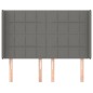 vidaXL Kopfteil mit Ohren Dunkelgrau 147x16x118/128 cm Stoff