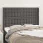 vidaXL Kopfteil mit Ohren Grau 147x16x118/128 cm Kunstleder vidaXL Kopfteil mit Ohren Grau 147x16x118/128 cm Kunstleder