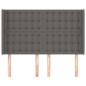 vidaXL Kopfteil mit Ohren Grau 147x16x118/128 cm Kunstleder vidaXL Kopfteil mit Ohren Grau 147x16x118/128 cm Kunstleder