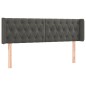 vidaXL Kopfteil mit Ohren Dunkelgrau 147x16x78/88 cm Samt vidaXL Kopfteil mit Ohren Dunkelgrau 147x16x78/88 cm Samt