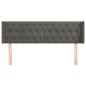 vidaXL Kopfteil mit Ohren Dunkelgrau 147x16x78/88 cm Samt vidaXL Kopfteil mit Ohren Dunkelgrau 147x16x78/88 cm Samt