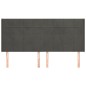 vidaXL Kopfteil mit Ohren Dunkelgrau 183x16x118/128 cm Samt