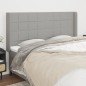 vidaXL Kopfteil mit Ohren Hellgrau 163x16x118/128 cm Stoff vidaXL Kopfteil mit Ohren Hellgrau 163x16x118/128 cm Stoff