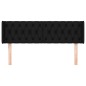 vidaXL Kopfteil mit Ohren Schwarz 163x16x78/88 cm Stoff vidaXL Kopfteil mit Ohren Schwarz 163x16x78/88 cm Stoff