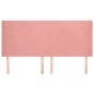vidaXL Kopfteil mit Ohren Rosa 203x16x118/128 cm Samt