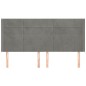 vidaXL Kopfteil mit Ohren Hellgrau 183x16x118/128 cm Samt vidaXL Kopfteil mit Ohren Hellgrau 183x16x118/128 cm Samt
