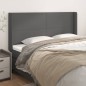 vidaXL Kopfteil mit Ohren Grau 183x16x118/128 cm Kunstleder vidaXL Kopfteil mit Ohren Grau 183x16x118/128 cm Kunstleder