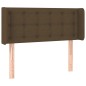 vidaXL Kopfteil mit Ohren Dunkelbraun 93x16x78/88 cm Stoff 