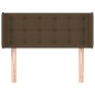 vidaXL Kopfteil mit Ohren Dunkelbraun 93x16x78/88 cm Stoff 