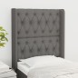 vidaXL Kopfteil mit Ohren Dunkelgrau 83x16x118/128 cm Stoff vidaXL Kopfteil mit Ohren Dunkelgrau 83x16x118/128 cm Stoff