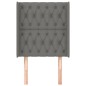 vidaXL Kopfteil mit Ohren Dunkelgrau 83x16x118/128 cm Stoff vidaXL Kopfteil mit Ohren Dunkelgrau 83x16x118/128 cm Stoff