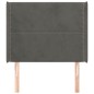 vidaXL Kopfteil mit Ohren Dunkelgrau 103x16x118/128 cm Samt