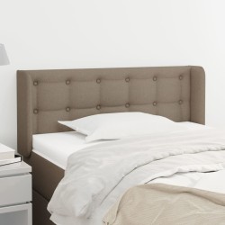 vidaXL Kopfteil mit Ohren Taupe 103x16x78/88 cm Stoff