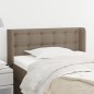 vidaXL Kopfteil mit Ohren Taupe 103x16x78/88 cm Stoff