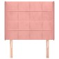 vidaXL Kopfteil mit Ohren Rosa 93x16x118/128 cm Samt vidaXL Kopfteil mit Ohren Rosa 93x16x118/128 cm Samt