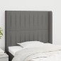 vidaXL Kopfteil mit Ohren Dunkelgrau 93x16x118/128 cm Stoff