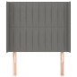 vidaXL Kopfteil mit Ohren Dunkelgrau 93x16x118/128 cm Stoff