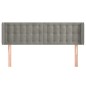 vidaXL Kopfteil mit Ohren Hellgrau 147x16x78/88 cm Samt vidaXL Kopfteil mit Ohren Hellgrau 147x16x78/88 cm Samt