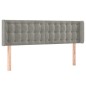 vidaXL Kopfteil mit Ohren Hellgrau 147x16x78/88 cm Samt vidaXL Kopfteil mit Ohren Hellgrau 147x16x78/88 cm Samt