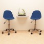 Esszimmerstühle 2 Stk. Drehbar Blau Stoff Esszimmerstühle 2 Stk. Drehbar Blau Stoff
