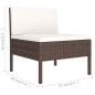 vidaXL 6-tlg. Garten-Lounge-Set mit Auflagen Poly Rattan Braun vidaXL 6-tlg. Garten-Lounge-Set mit Auflagen Poly Rattan Braun