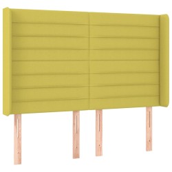 vidaXL Kopfteil mit Ohren Grün 147x16x118/128 cm Stoff