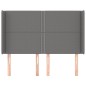 vidaXL Kopfteil mit Ohren Dunkelgrau 147x16x118/128 cm Stoff vidaXL Kopfteil mit Ohren Dunkelgrau 147x16x118/128 cm Stoff