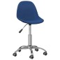 Esszimmerstühle 2 Stk. Drehbar Blau Stoff Esszimmerstühle 2 Stk. Drehbar Blau Stoff