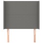 vidaXL Kopfteil mit Ohren Dunkelgrau 93x16x118/128 cm Stoff vidaXL Kopfteil mit Ohren Dunkelgrau 93x16x118/128 cm Stoff