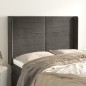 vidaXL Kopfteil mit Ohren Dunkelgrau 147x16x118/128 cm Samt