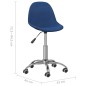 Esszimmerstühle 2 Stk. Drehbar Blau Stoff Esszimmerstühle 2 Stk. Drehbar Blau Stoff