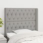 vidaXL Kopfteil mit Ohren Hellgrau 103x16x118/128 cm Stoff vidaXL Kopfteil mit Ohren Hellgrau 103x16x118/128 cm Stoff
