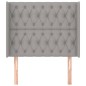vidaXL Kopfteil mit Ohren Hellgrau 103x16x118/128 cm Stoff vidaXL Kopfteil mit Ohren Hellgrau 103x16x118/128 cm Stoff